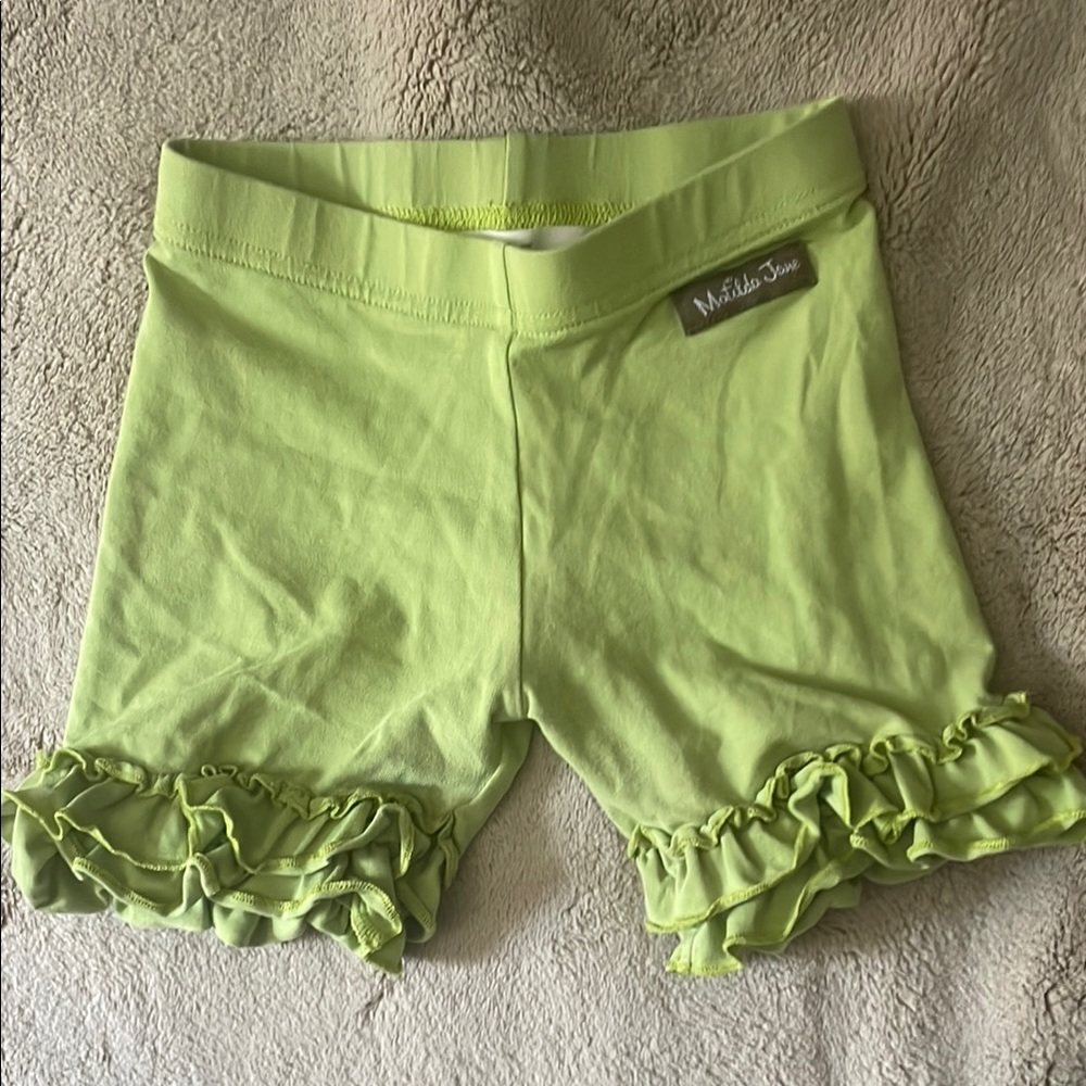 Matilda Jane Green Ruffle Bike Shorts size 4